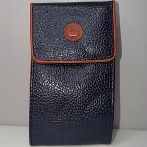 Vintage Dooney&Bourke Black Leather Travel Crossbody Bag Multi-Pocket Card Slot